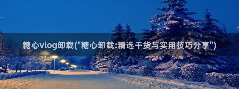 糖心vlog萨勒芬妮：糖心vlog卸载(\